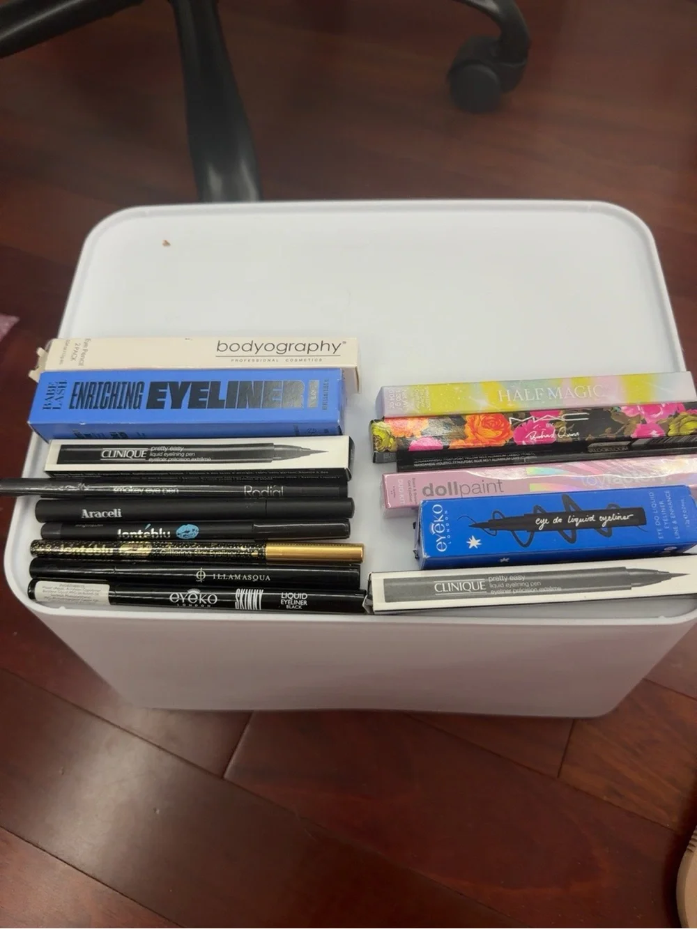 Assorted Eyeliners & Eye Pencils - Black & Metallic Mix